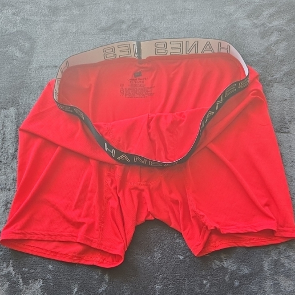 Hanes Vibrant Red Boxer Briefs Stretchy Comfort - Picture 4 of 5